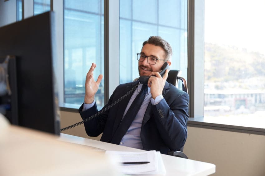 speaking on the phone