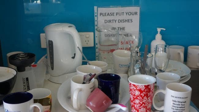 dirty office kitchen