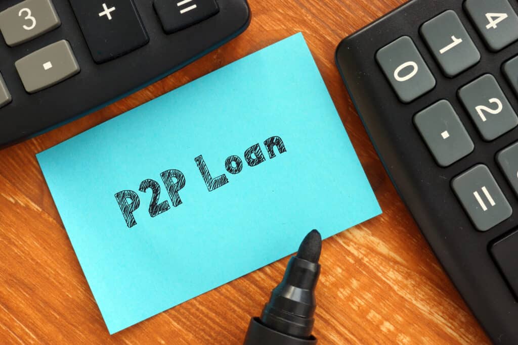 Financial,Concept,Meaning,P2p,Loan,With,Phrase,On,The,Sheet.