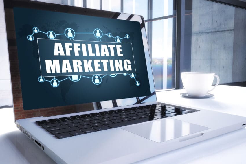 Affiliate,Marketing,Text,On,Modern,Laptop,Screen,In,Office,Environment.