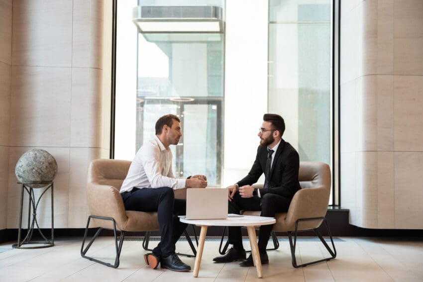 Businessmen,Discussing,Deal,,Sharing,Startup,Ideas,,Business,Partners,Negotiations,Or