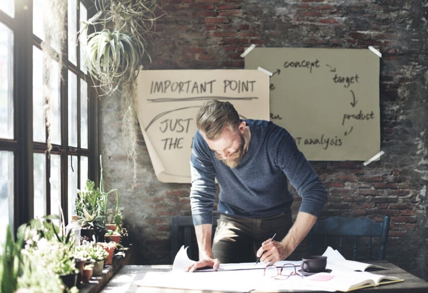 Businessman,Determine,Ideas,Writing,Working,Concept