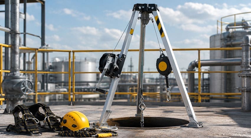 Confined space entry presents hazards that cannot be managed with conventional anchorage methods alone.